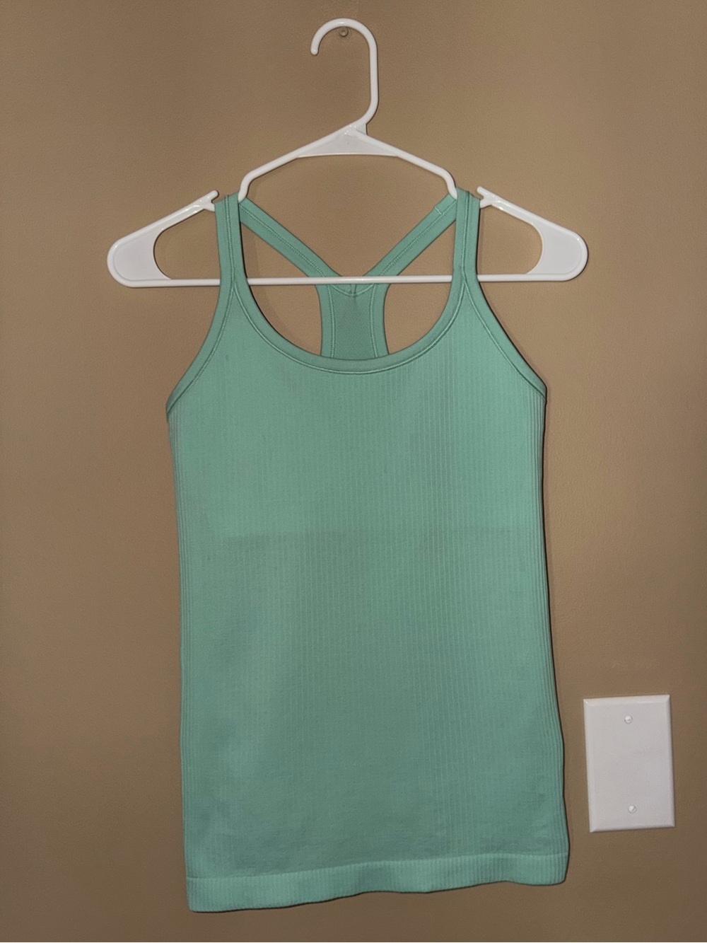 lululemon athletica Mint Green Ribbed Racerback Tank
